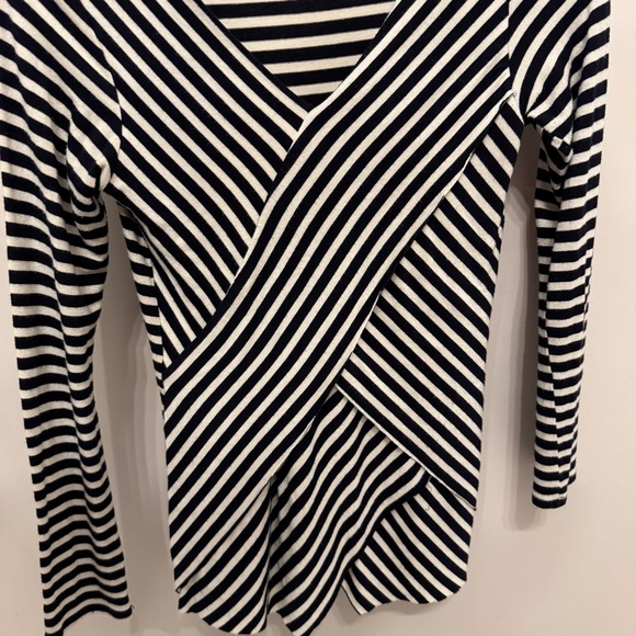 Honey Punch Black and White Striped Top - Picture 2 of 4